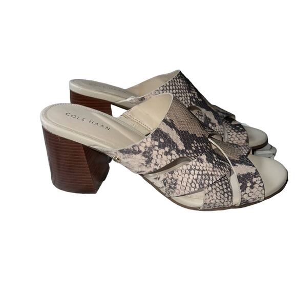 Cole Haan Snake Skin Look Leather Heels Shoes Women’s 7 - Picture 1 of 8
